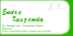 endre kuszenda business card